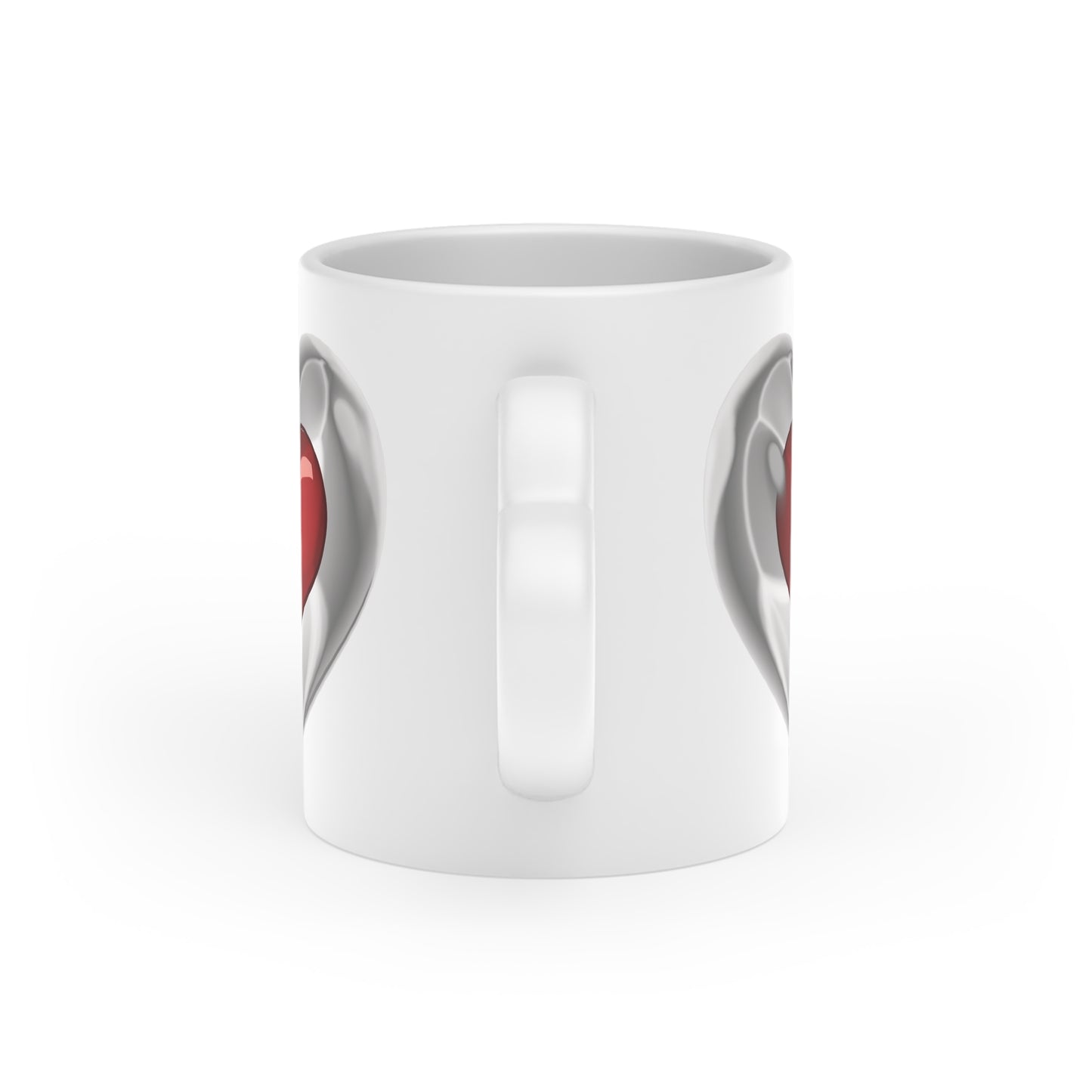 Heart Shaped Handle Mug, Romantic Handle Mug, 3D Heart Mug, Heart Handle Mug, Heart-Shaped Mug, Love Handle Mug, Valentine Handle Mug, Romantic Heart Mug, Love Themed Mug, Red Heart Mug, Romantic Coffee Mug