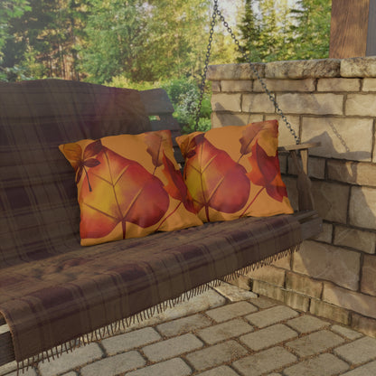 Autumn Leaves Throw Pillow, Fall Decorative Cushion, Thanksgiving Home Décor, Cozy Farmhouse Pillow, Seasonal Accent Cushion
