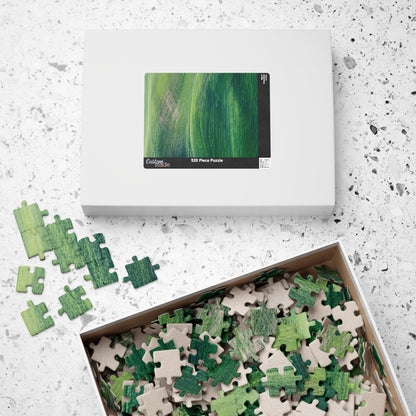 Jigsaw Puzzle (110, 252, 500, 1014-piece), Adult Puzzle, Family Puzzle, Puzzle, Sea Green Puzzle, Abstract Green Art Puzzle, Vibrant Green Puzzle, Green Minimalist Puzzle, Green Gradient Puzzle, Green Wave puzzle.