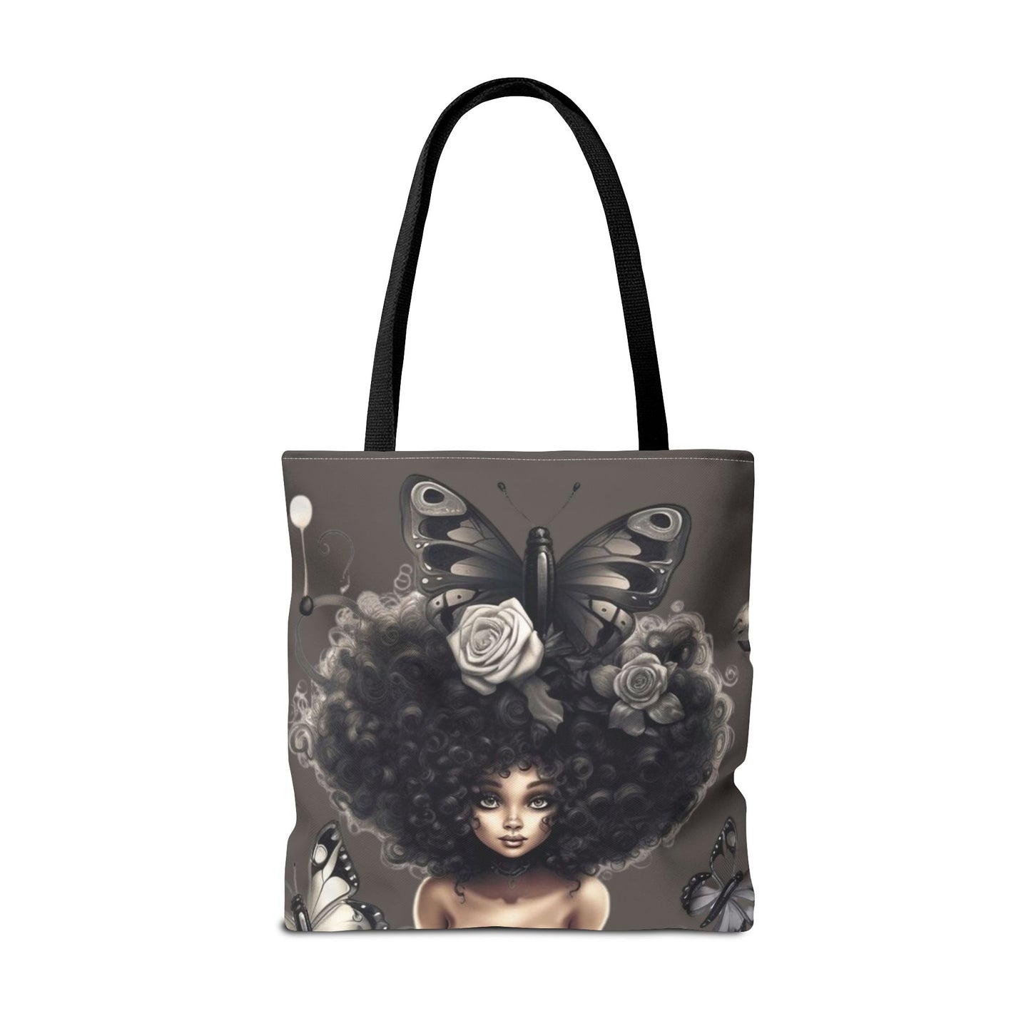 Mystic Woman Tote Bag, Black Women Butterfly Tote, Black Butterfly Women Tote, Mother Butterfly Tote, Black Butterfly Tote, Butterfly Women Tote Bag, African Women Tote Bag