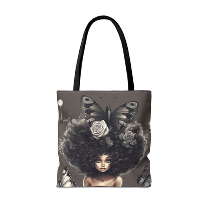 Mystic Woman Tote Bag, Black Women Butterfly Tote, Black Butterfly Women Tote, Mother Butterfly Tote, Black Butterfly Tote, Butterfly Women Tote Bag, African Women Tote Bag