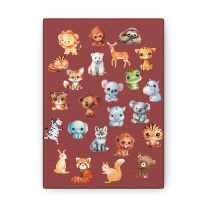 Assorted Baby Animal Wall Canvas