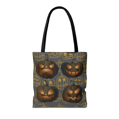Pumpkin Tote Bag, Jack O Lantern Pumpkin Tote, Scary Pumpkin Bag, Halloween Pumpkin Canvas Gift Bag, Pumpkin Candy Tote, Spooky Pumpkin Bag