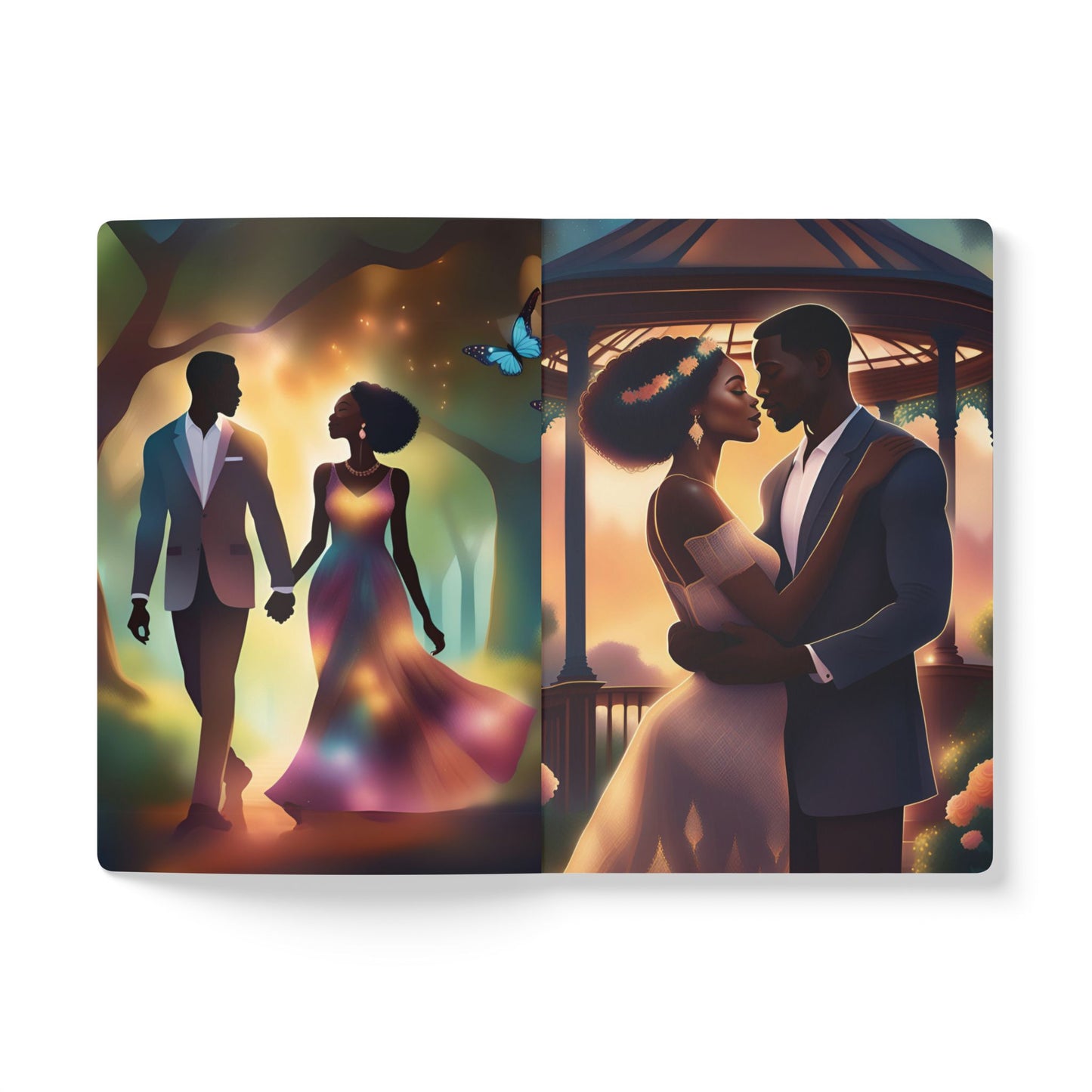 Whimsical Valentine Day Journal, Romantic Stationery Gift , Floral Heart Notebook, Valentine's Keepsake Book, Love Inspired Journal, Love Story Journal, Inside Prints Journal, Romantic Writing Journal, Couples Keepsake Journal