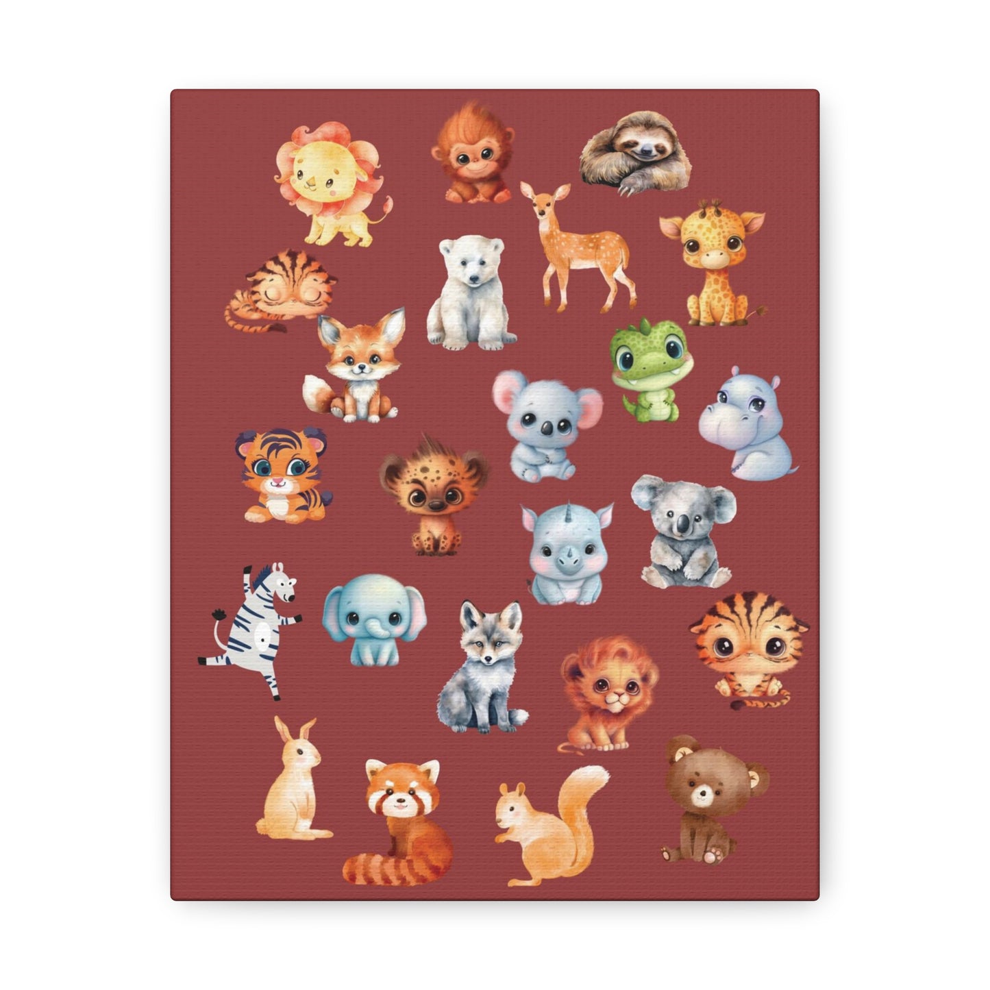 Assorted Baby Animal Wall Canvas