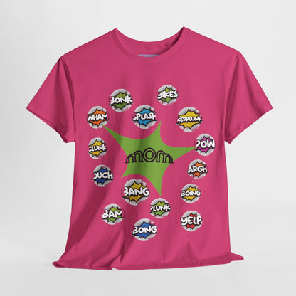 Comic Book Mom Tee, Super Mom Comic Tee, Mom Pop Art T Shirt, Action Bubble Shirt, Mom Comic Tee, Mother's Day Word Tee, Mom Word Tee.
