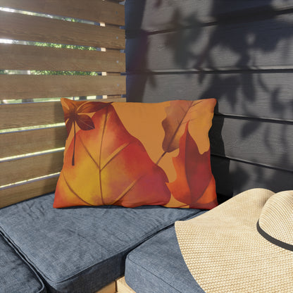 Fall Leaves Accent Pillow, Autumn Outdoor Leaves Pillow, Fall Leaves Outdoor Pillow, Foliage Pillow, Autumn Leaves Pillow