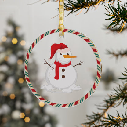 Jolly Festive Snowman Ornament, Jolly Snowman Ornament, Snowman Christmas Tree Ornament, Acrylic Snowman Decoration, Acrylic Snowman Ornament