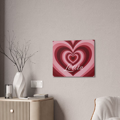 Heart Canvas Wall Art, Love Decor, Personalized Name Sign, Stretched Canvas Print, 0.75 Inch Depth, Customized Heart Design
