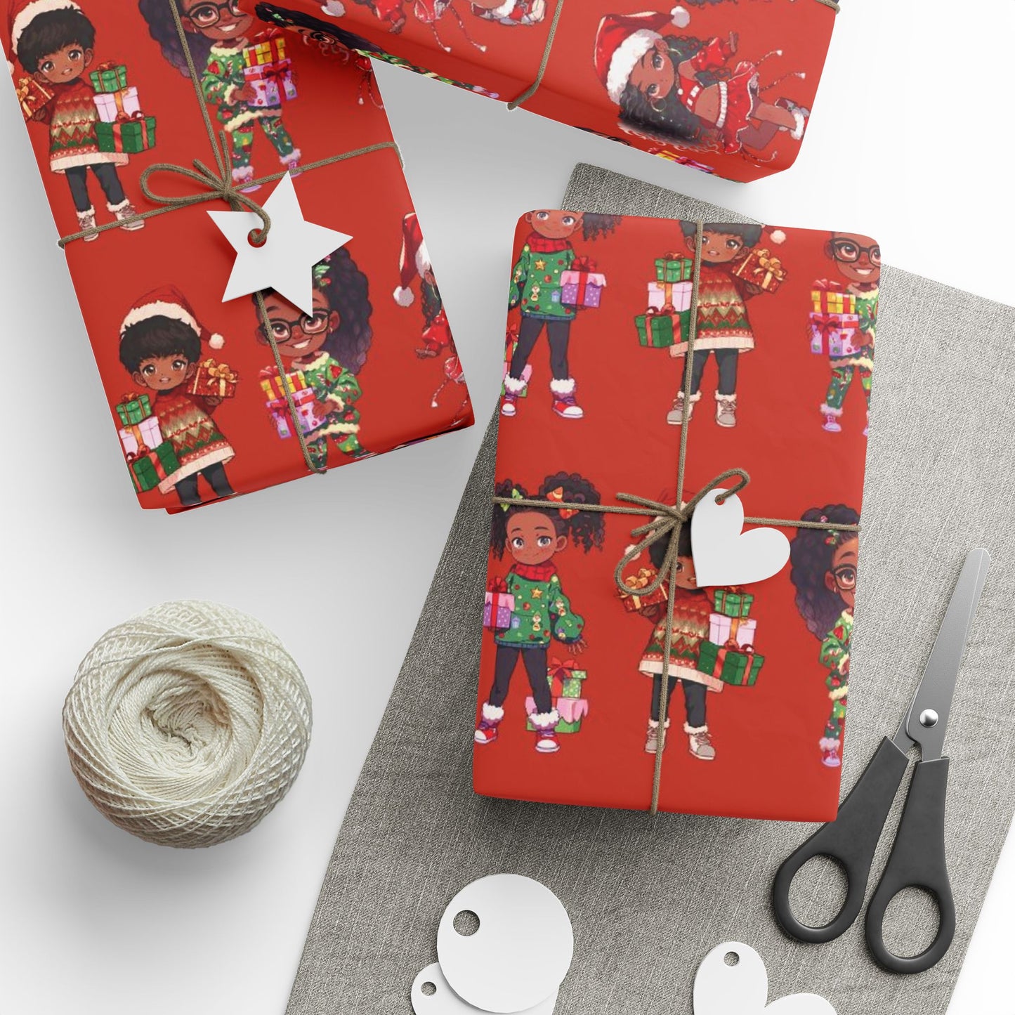 Afrocentric Holiday Paper, Cultural Christmas Wrapping Paper, Diverse Wrapping Paper, African American Christmas Wrapping Paper, Cultural Gift Wrap, Afrocentric Wrap, Children Christmas Wrapping Paper, Ethnic Gift Wrap