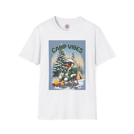 Snow Duck Camp Fire Shirt, Cool Duck Camping Shirt, Christmas Duck Camp Tee, Holiday Duck Camp Shirt, Duck Camping Tee, Duck Chill Shirt,  Funny Duck Camping Shirt, Cartoon Duck Holiday Camp Shirt,