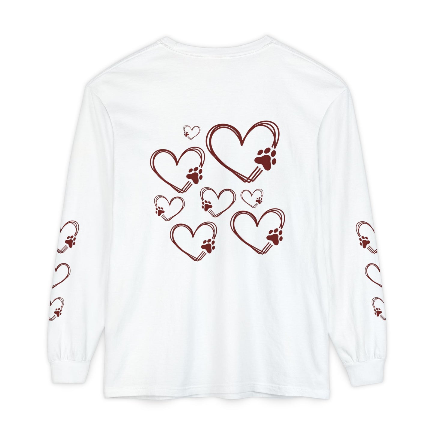 Coffee & Dog Lover Long Sleeve T-Shirt — 'Sweater Heart' Pet Mom Shirt
