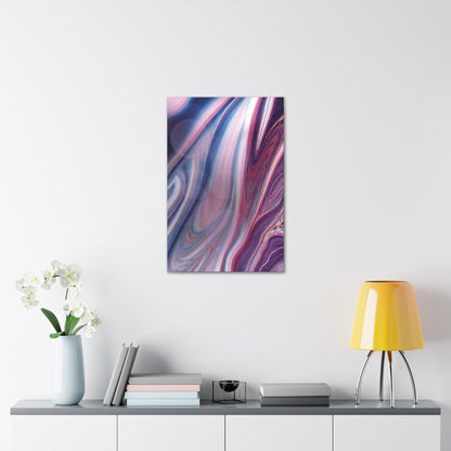 Purple Silk Design Canvas Wrap, Silky Purples Wall Art, Colorful Water Waves Décor, Pastel Wave Canvas Art, Purple Wall Wave Abstract. Abstract Hanging