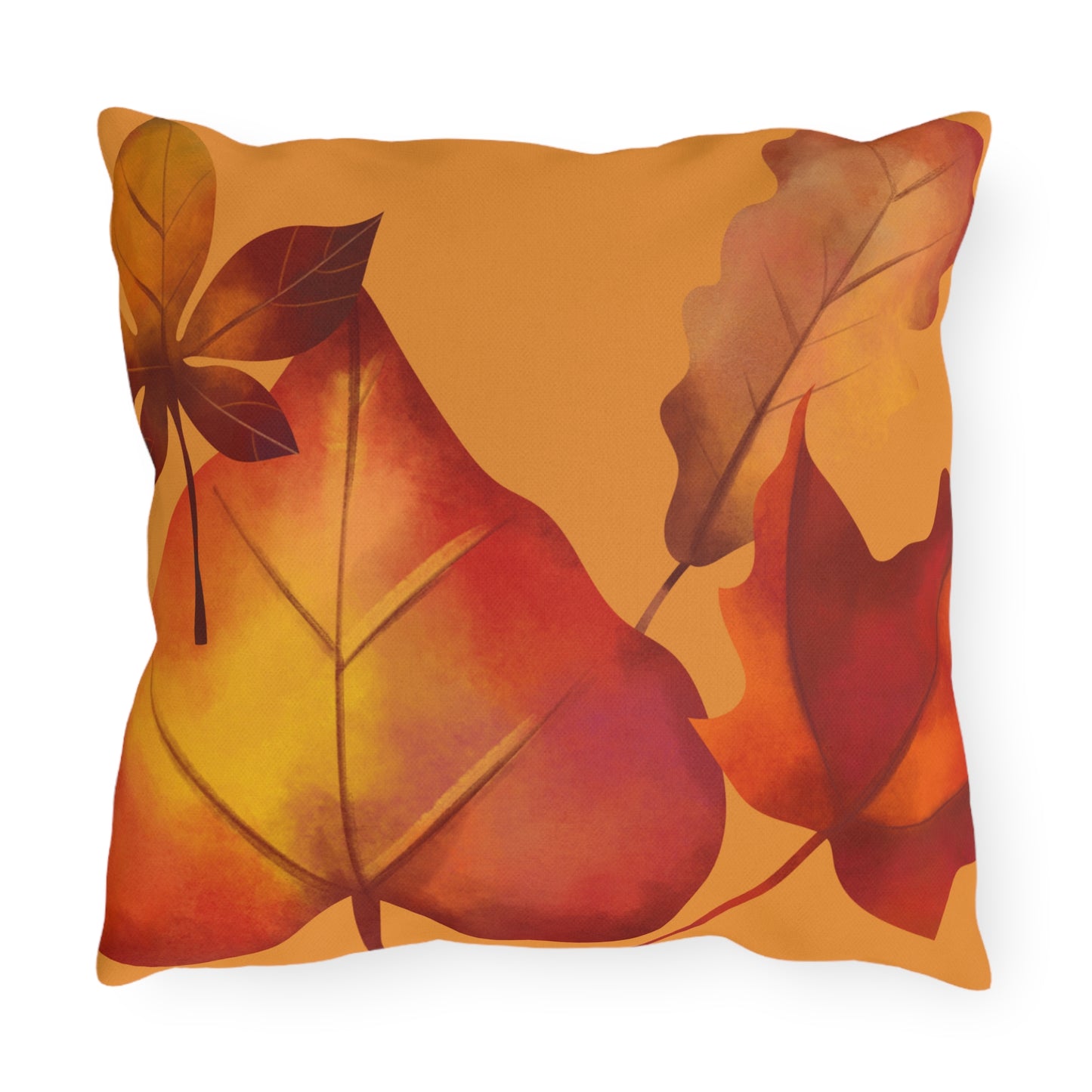 Autumn Leaves Throw Pillow, Fall Decorative Cushion, Thanksgiving Home Décor, Cozy Farmhouse Pillow, Seasonal Accent Cushion