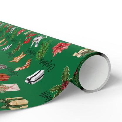Christmas Wrapping Paper, Xmas Wrap, Festive Holiday Gift Wrap, Personalized Decorative Paper, Fun Gift Wrap, Custom Xmas Wrapping