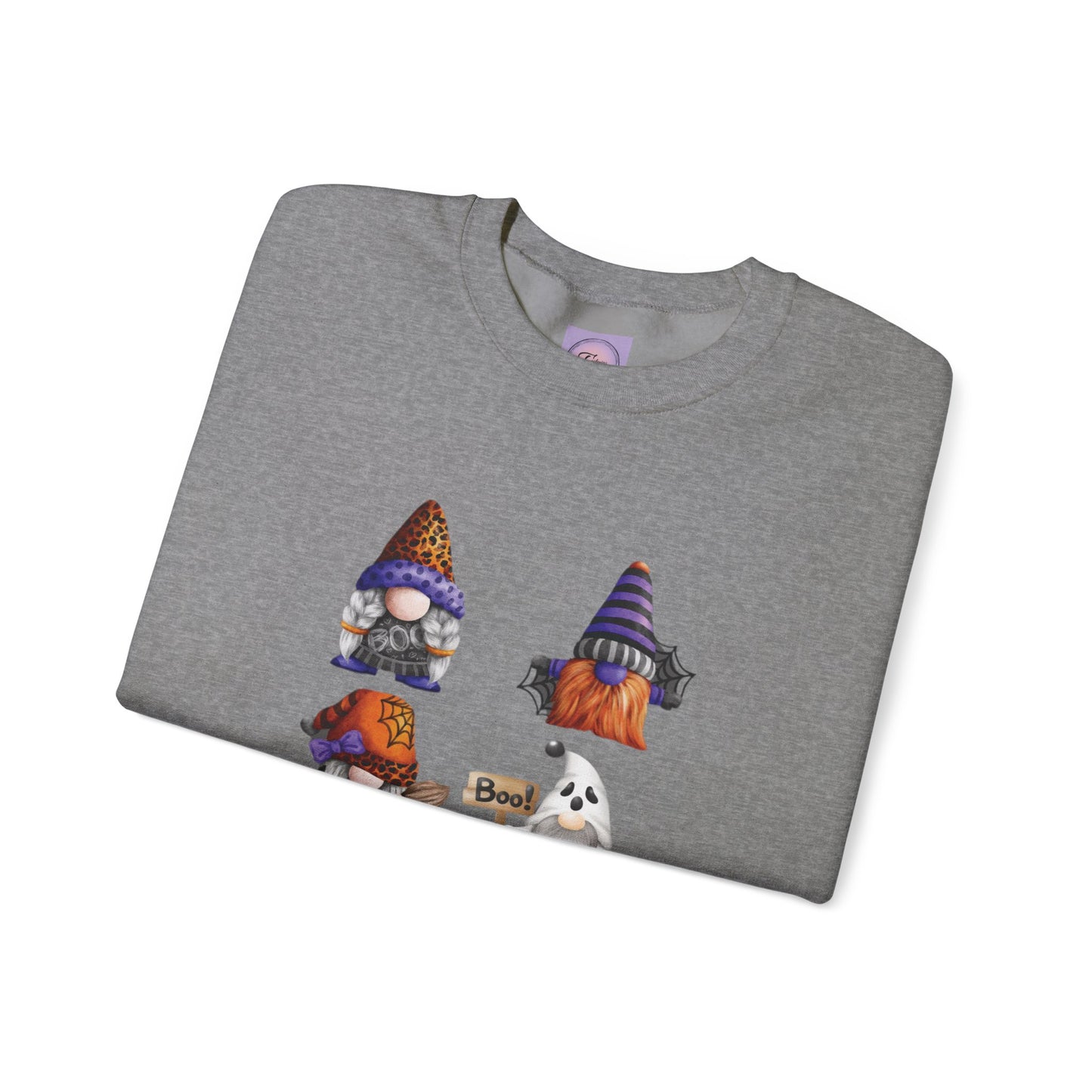 Spooky Gnome Sweatshirt, Double-Sided Halloween Gnome Pullover, Gnome Themed Apparel, Halloween Gnome Crewneck, Halloween Gnome Pullover,  Spooky Gnome Shirt, Unisex Gnome Sweatshirt