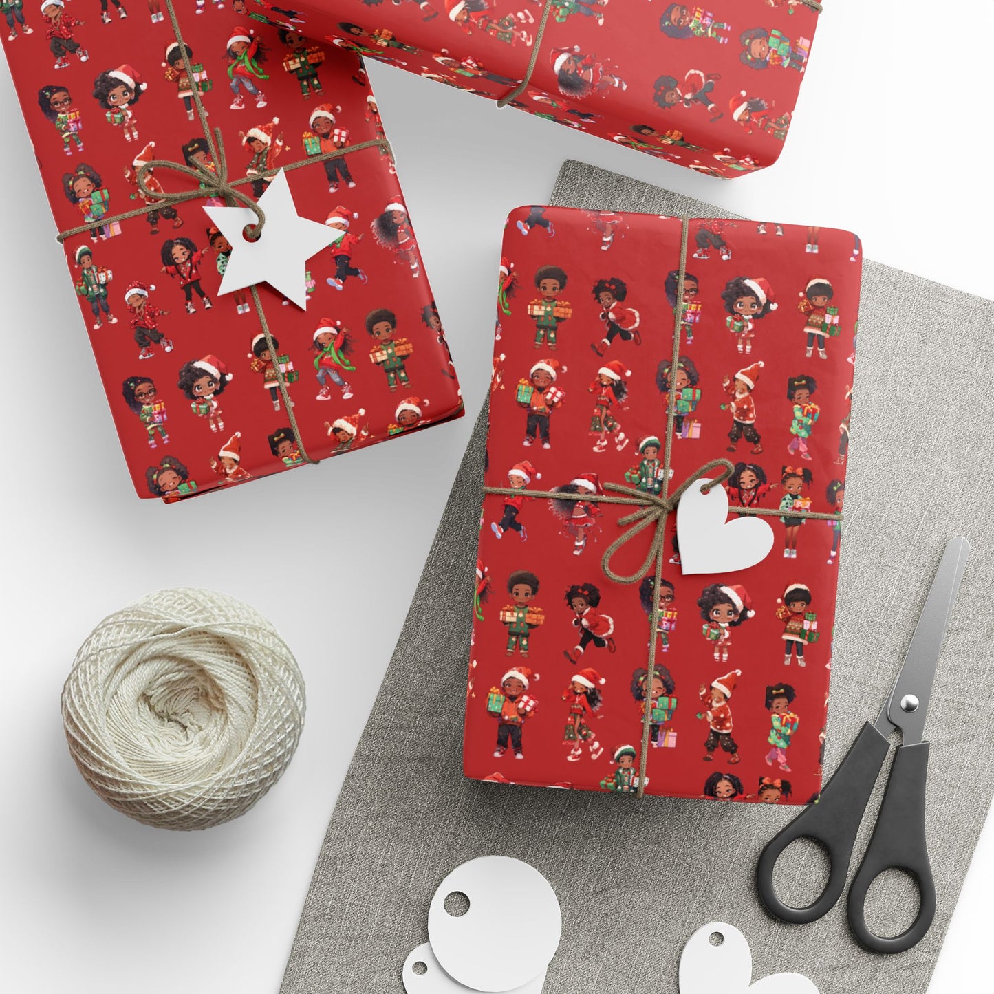 Afrocentric Holiday Paper, Cultural Christmas Wrapping Paper, Diverse Wrapping Paper, African American Christmas Wrapping Paper, Cultural Gift Wrap, Afrocentric Wrap, Children Christmas Wrapping Paper, Ethnic Gift Wrap