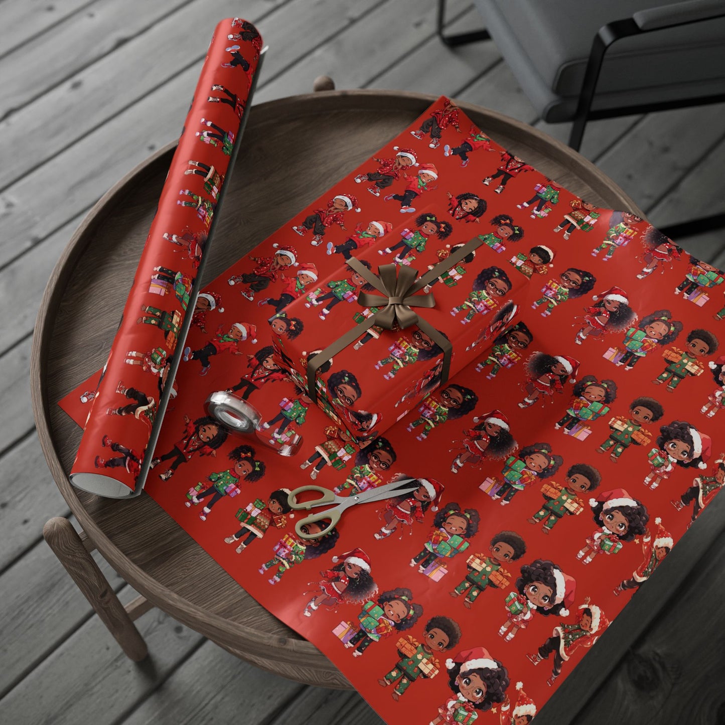 Afrocentric Children Holiday Wrapping Paper