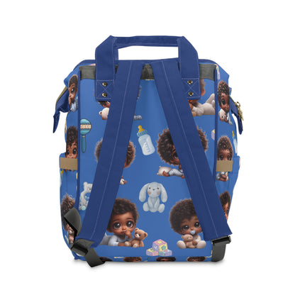 African Boy Diaper Backpack, African American Baby Boy Diaper Backpack, Afrocentric Baby Boy Diaper Bag, Multifunctional African Baby Boy Diaper Bag, Black Baby Boy Diaper Bag Backpack
