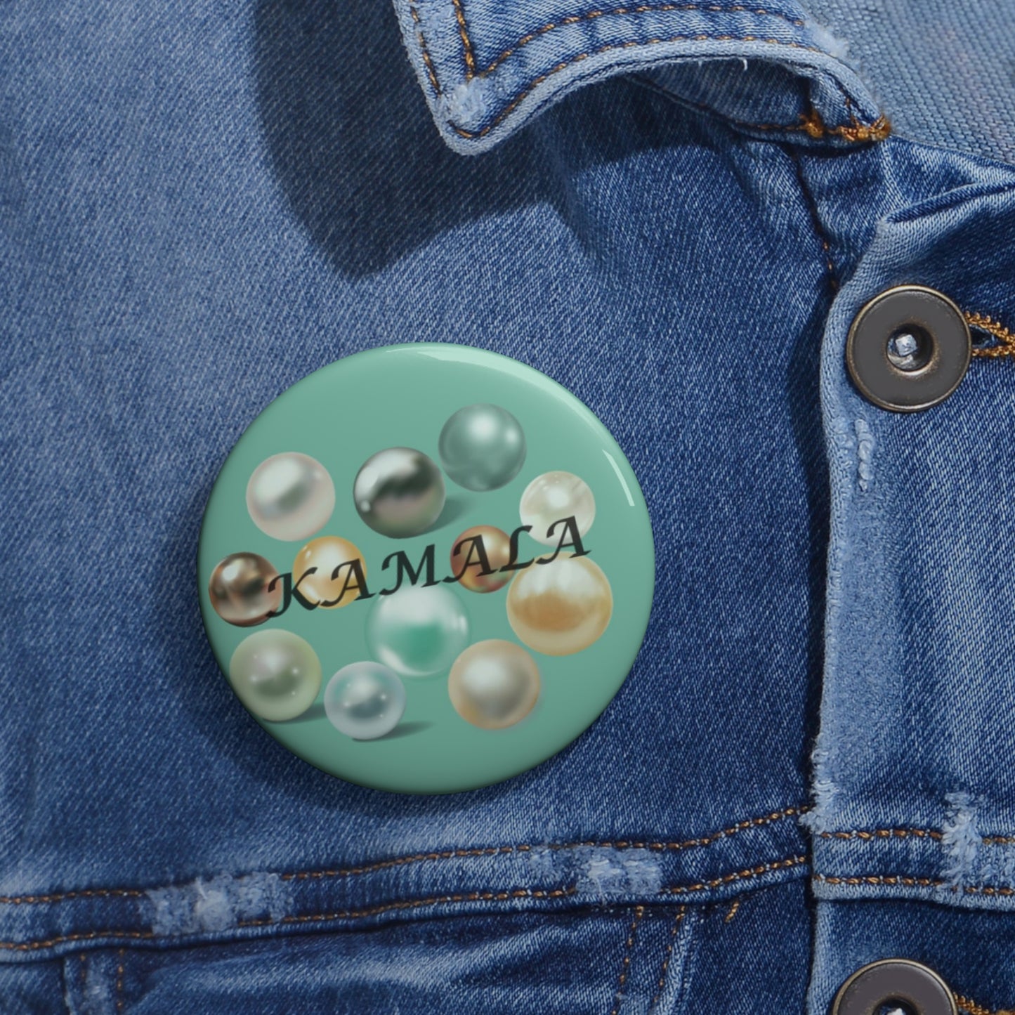 Kamala Pearl Button Pin