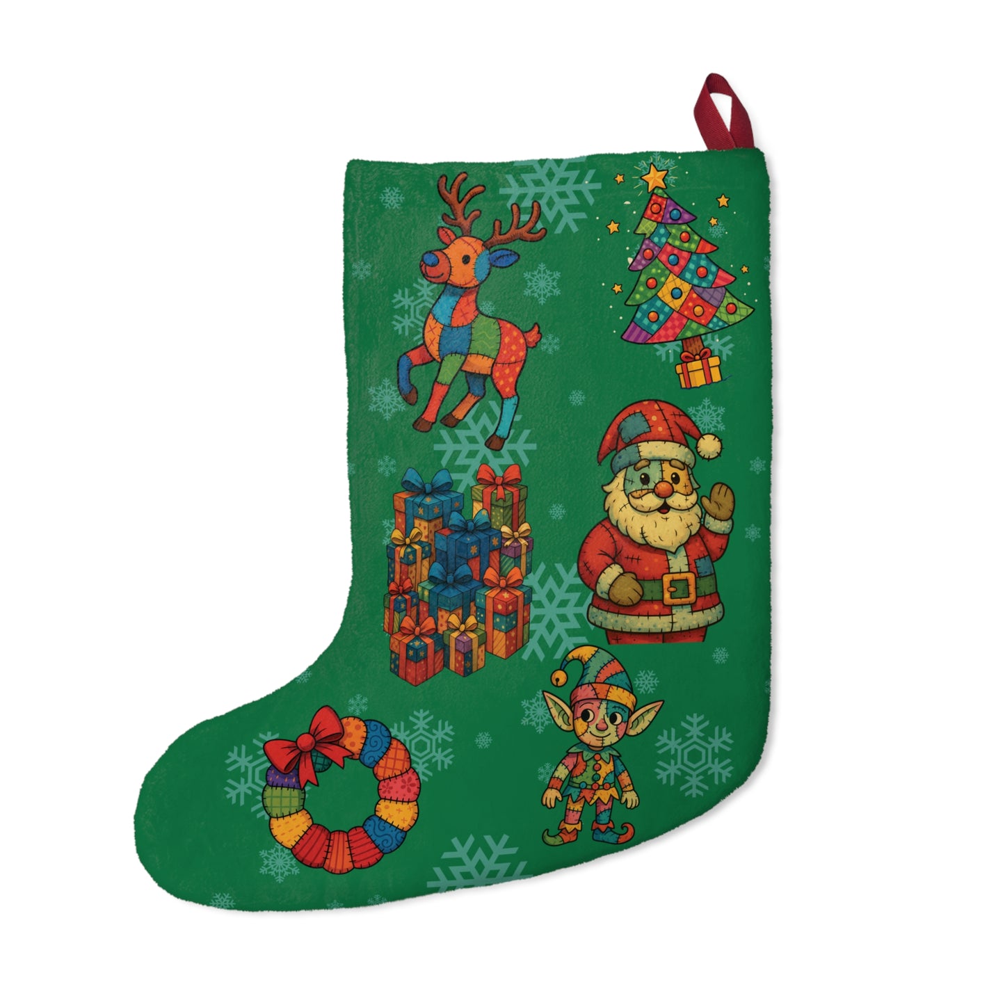 Christmas Stockings, Xmas Stocking, Children Patchwork Gift Holder - Holiday Decor, Festive Home Decor, Christmas Mantel Decor, Stocking