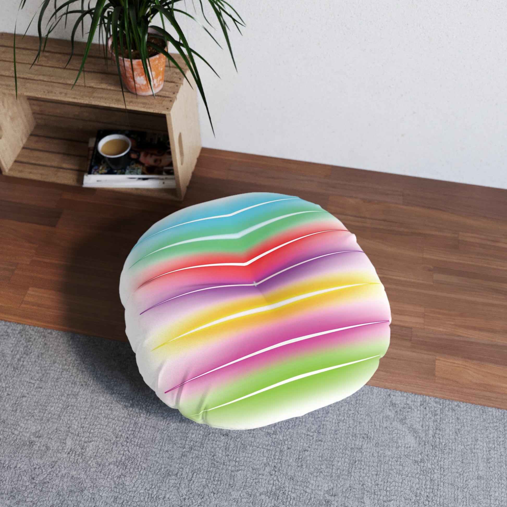 Round Tufted Floor Pillow