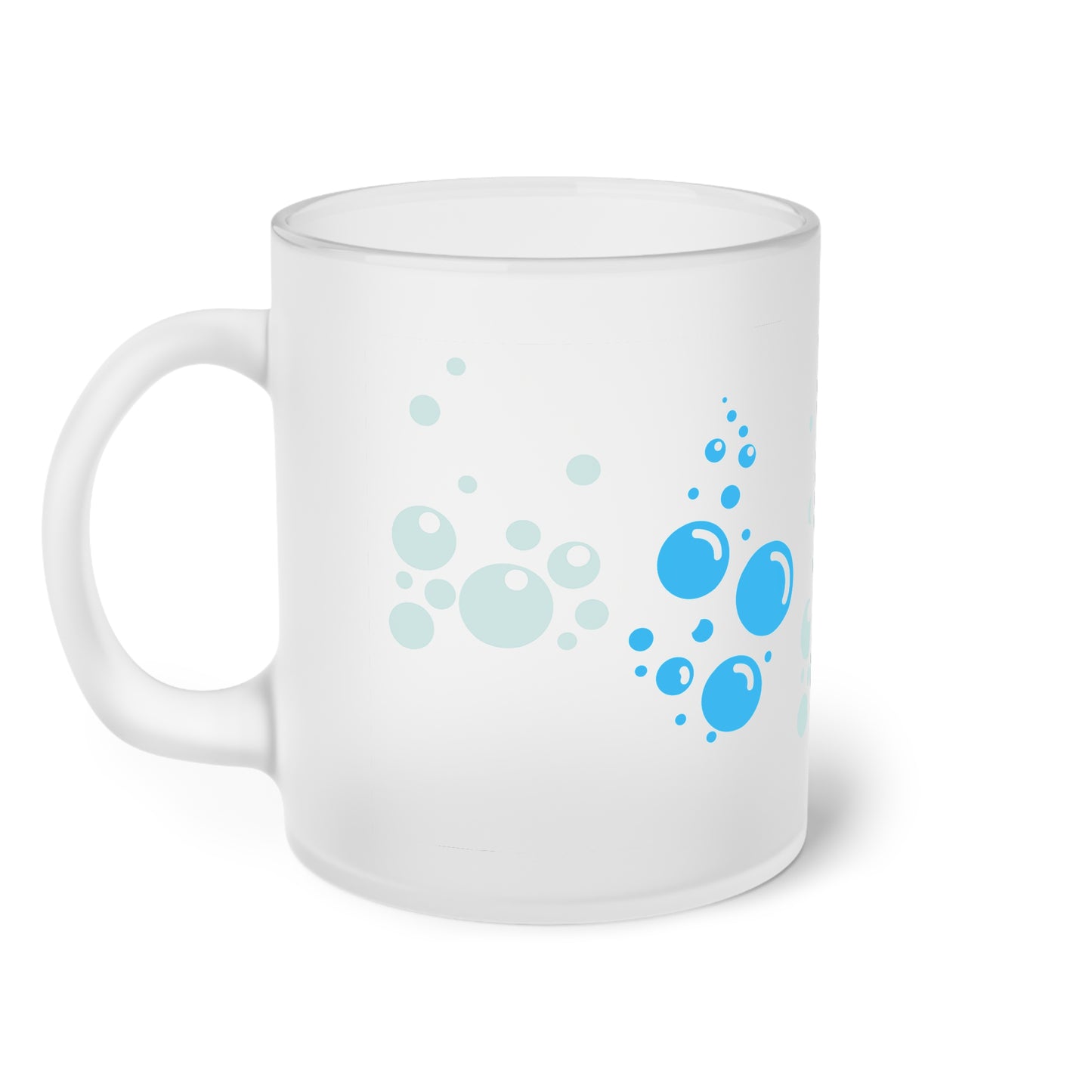 Frosted Glass Mug, glass, gift, fun graphics, decorative mug, drink, kitchen, see through mug