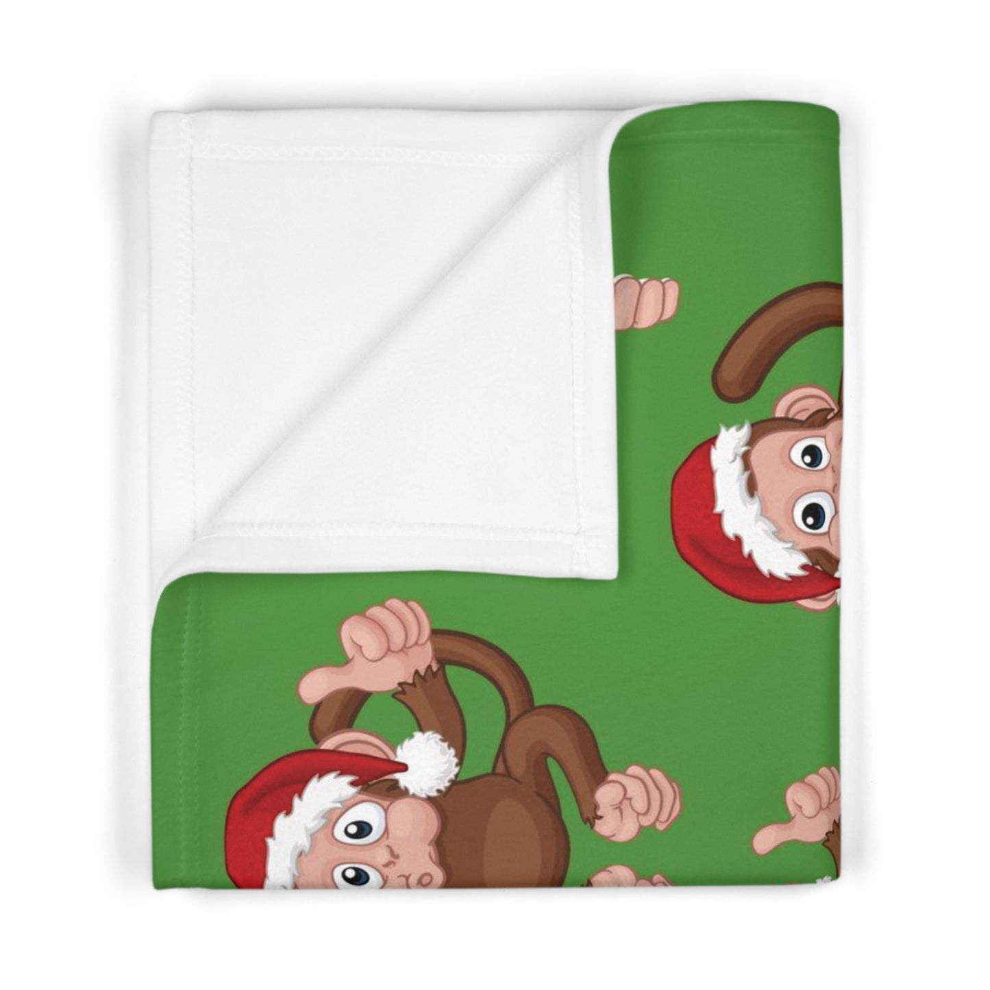 Soft Fleece Baby Christmas Blanket, Christmas Monkey Blanket, Monkey Fleece Baby Blanket, Baby Holiday Swaddle Blanket, Monkey Crib Blanket, Baby Shower Monkey Blanket