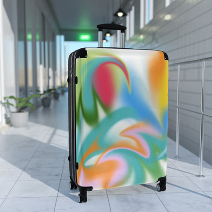 Abstract Art Suitcase, Colorful Rolling Suitcase, Art-Inspired Luggage, Trendy Carry-On Suitcase, Vibrant Suitcase, Artistic Luggage, Colorful Travel Luggage, Unique Carry On