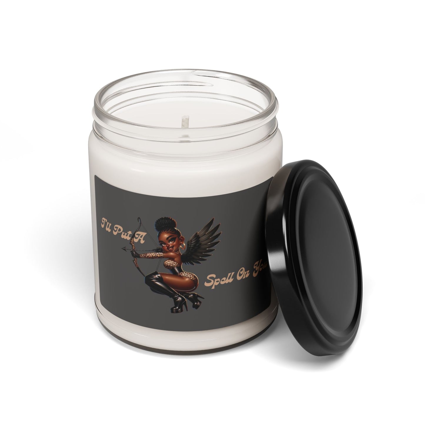 I'll Put A Spell On You Valentine Candle, Black Angel Candle, Sexy Cupid Candle, Seductive Angel Candle, Black Girl Love Candle, Sweetheart