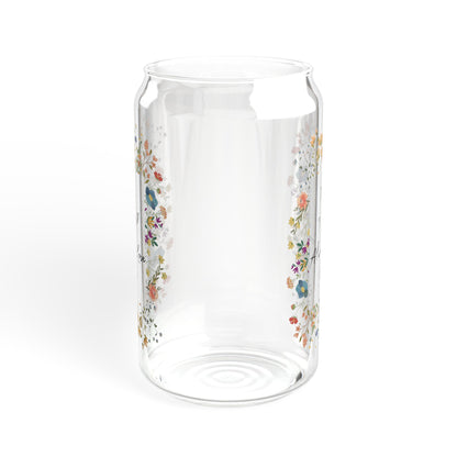 Mom Floral Sipper Glass, Wildflower Sipper Glass, Mother's Sipper Glass, Mother's Day Sipping Glass, Sipper Glass, Moms Sipper Glass, Wildflower Can Glass,