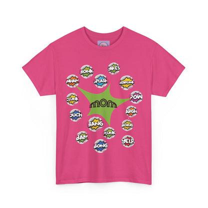 Comic Book Mom Tee, Super Mom Comic Tee, Mom Pop Art T Shirt, Action Bubble Shirt, Mom Comic Tee, Mother's Day Word Tee, Mom Word Tee.