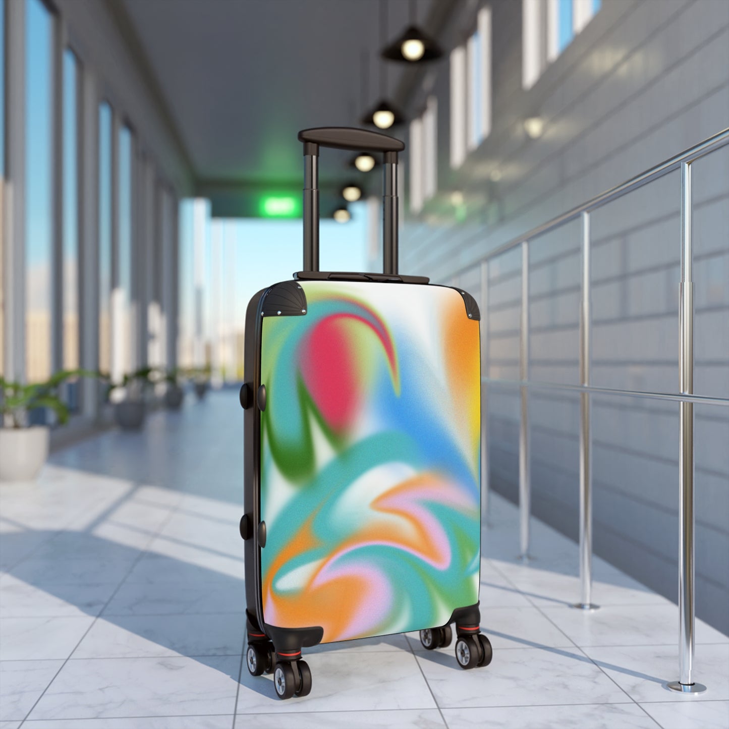 Abstract Art Suitcase, Colorful Rolling Suitcase, Art-Inspired Luggage, Trendy Carry-On Suitcase, Vibrant Suitcase, Artistic Luggage, Colorful Travel Luggage, Unique Carry On