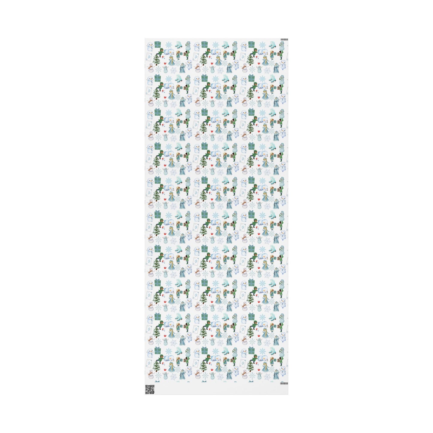 Wonderland Wrapping Paper Roll Snowman Winter Fun Gift Wrap Holiday Christmas Presents Children Festive Party
