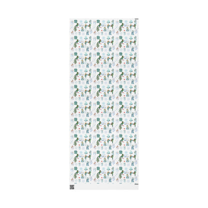 Wonderland Wrapping Paper Roll Snowman Winter Fun Gift Wrap Holiday Christmas Presents Children Festive Party
