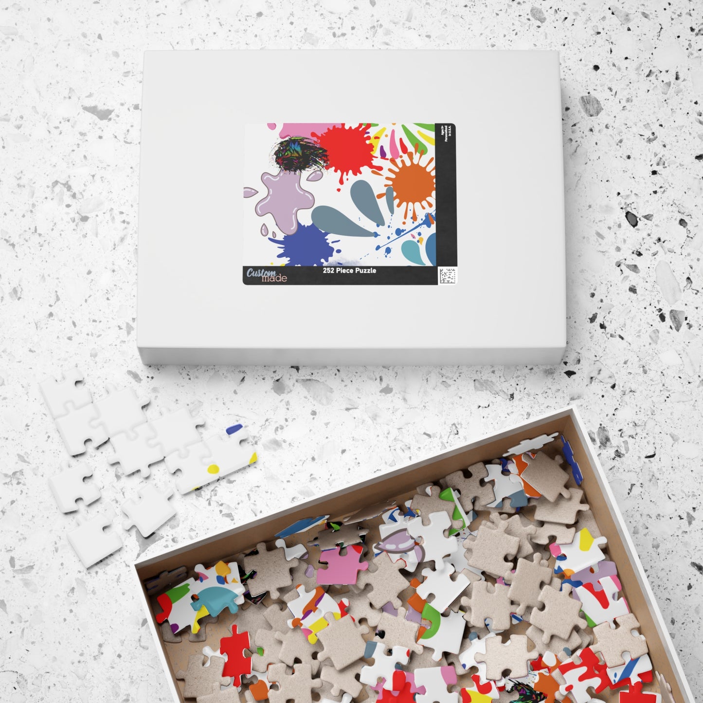 Splash Of Color Puzzle, Trauma Puzzle, Splatter Art Puzzle, Paint Splatter Puzzle, Confetti Puzzle, Abstract Jigsaw Puzzle,   Vibrant Puzzle