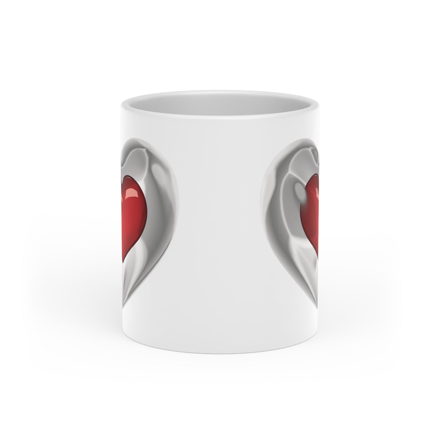 Heart Shaped Handle Mug, Romantic Handle Mug, 3D Heart Mug, Heart Handle Mug, Heart-Shaped Mug, Love Handle Mug, Valentine Handle Mug, Romantic Heart Mug, Love Themed Mug, Red Heart Mug, Romantic Coffee Mug