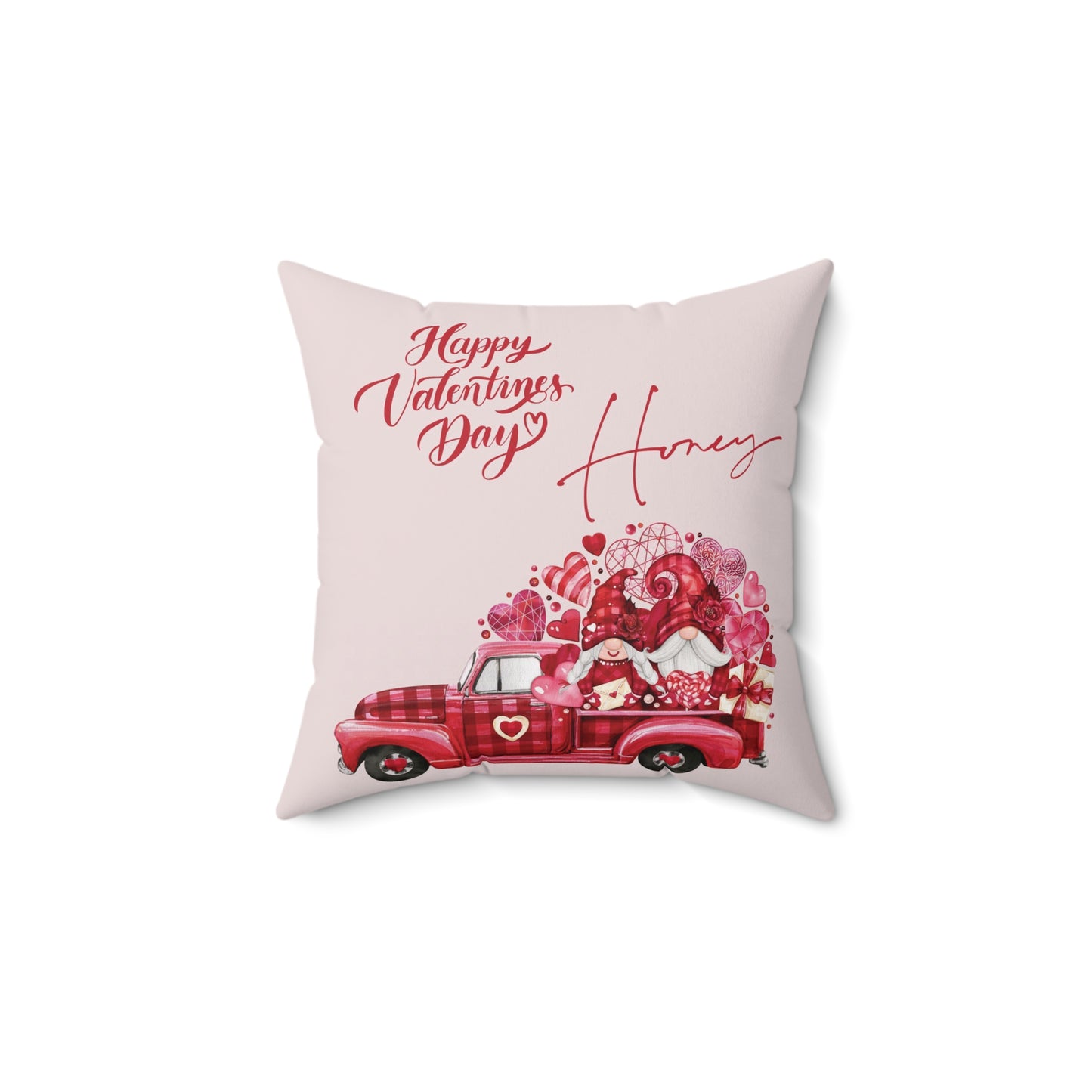 Valentine Spun Polyester Square Pillow