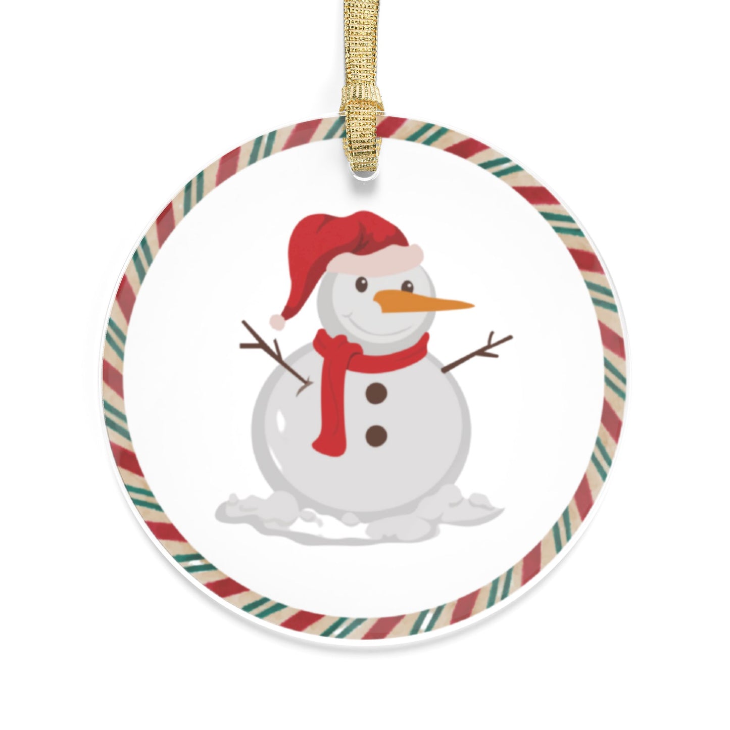 Jolly Festive Snowman Ornament, Jolly Snowman Ornament, Snowman Christmas Tree Ornament, Acrylic Snowman Decoration, Acrylic Snowman Ornament