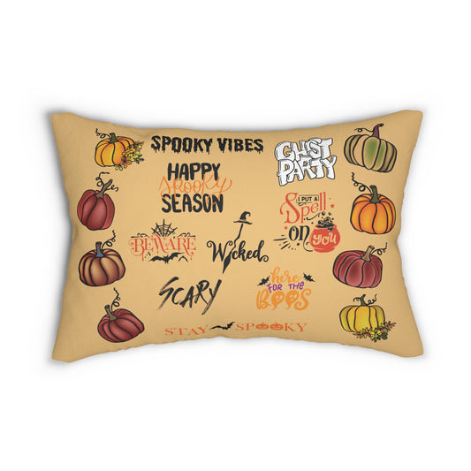 Festive Halloween Pillow, Halloween Deco Pillow, Halloween Couch Pillow, Decorative Seasonal Pillow, Halloween Lumbar Throw Pillow.