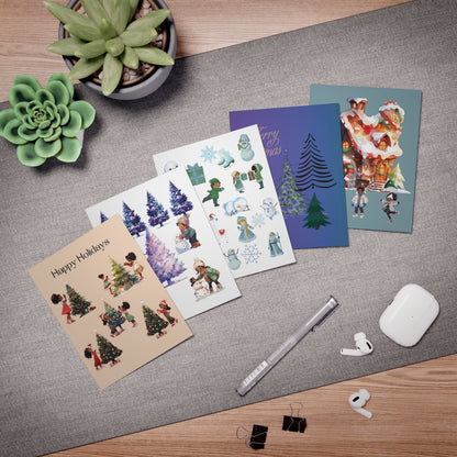 African American Christmas Greeting Cards, Multi-Design Greeting Cards, Multi Black Christmas Cards, Assorted Christmas Greeting Cards, African American Holiday Cards African American Christmas Cards, Black Season Greetings Cards