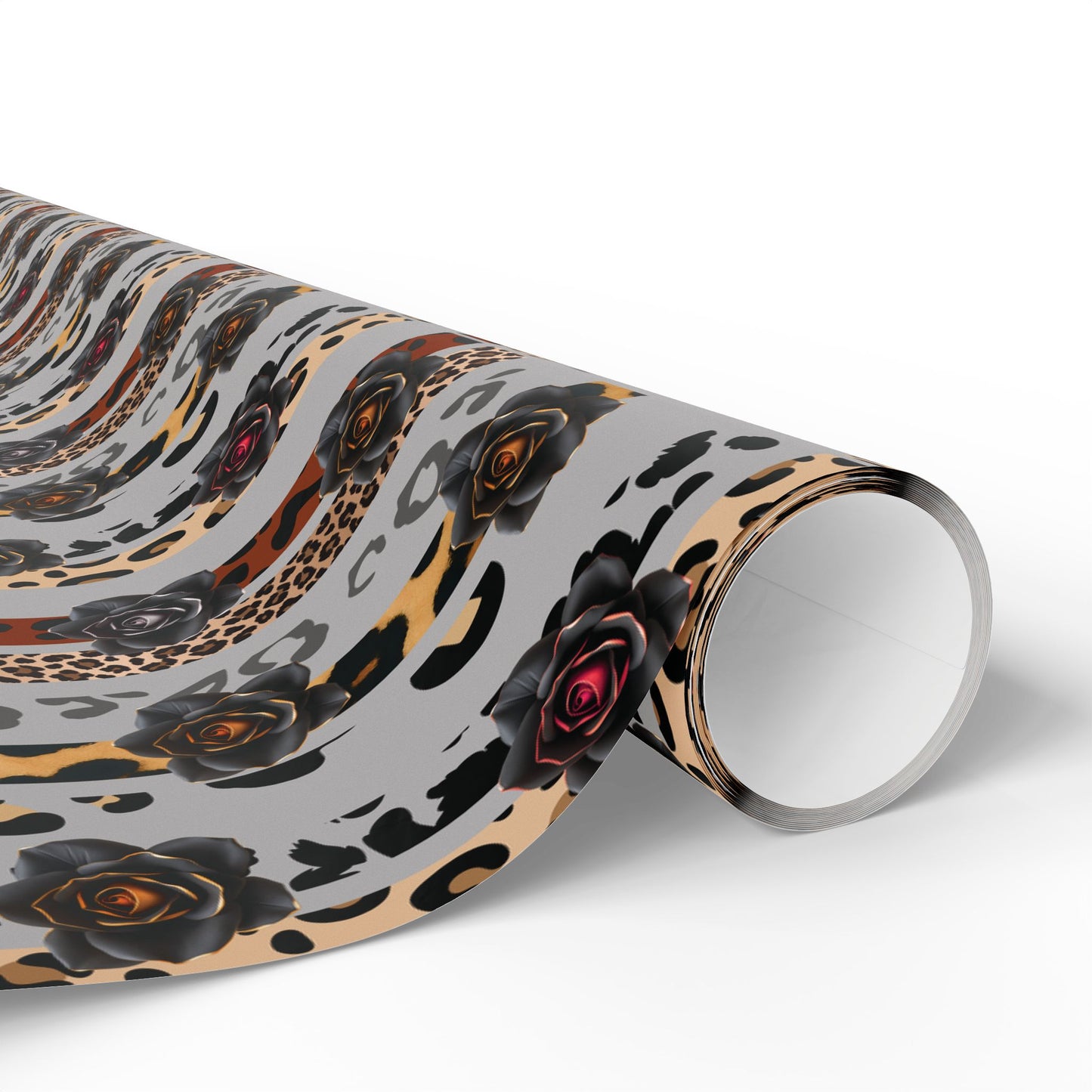 Copy of Copy of Valentine Heart Leopard Wrapping Paper — Romantic Animal Print Gift Wrap
