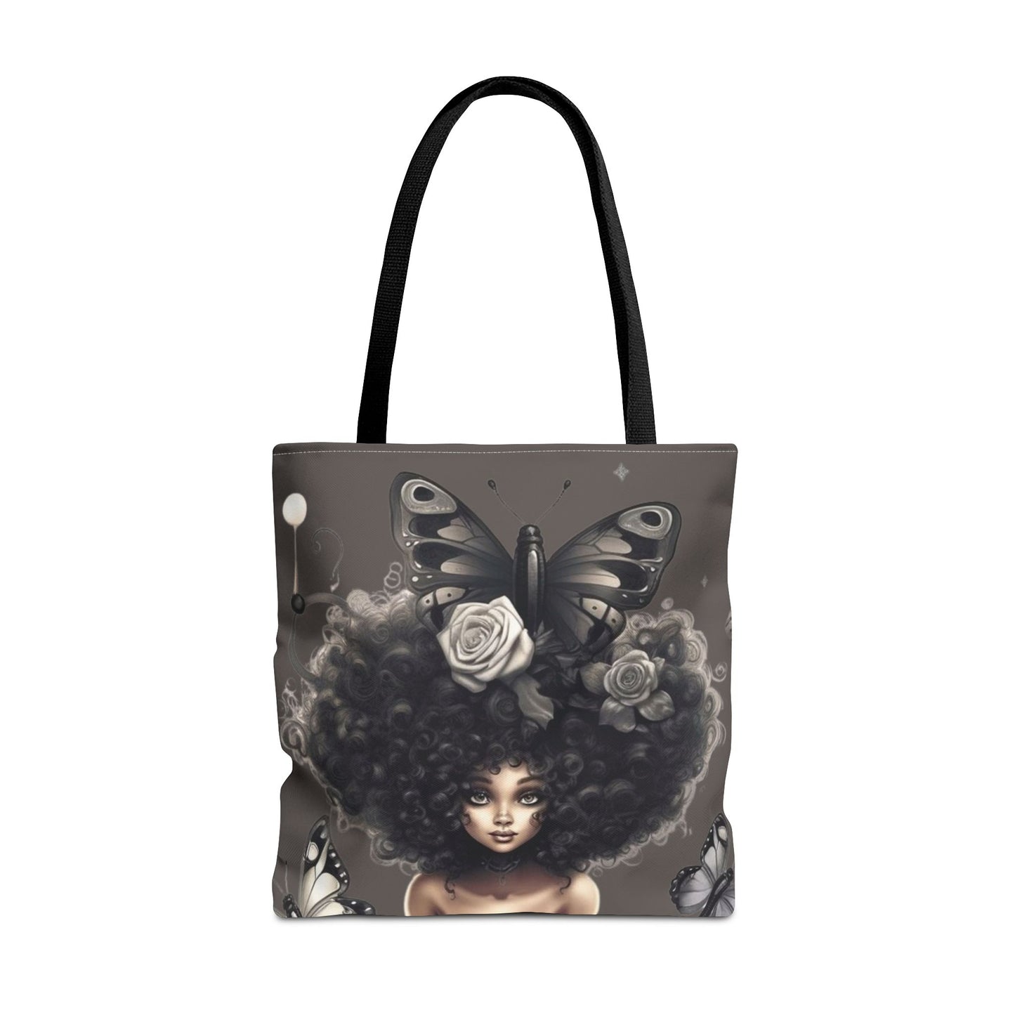 Mystic Woman Tote Bag, Black Women Butterfly Tote, Black Butterfly Women Tote, Mother Butterfly Tote, Black Butterfly Tote, Butterfly Women Tote Bag, African Women Tote Bag