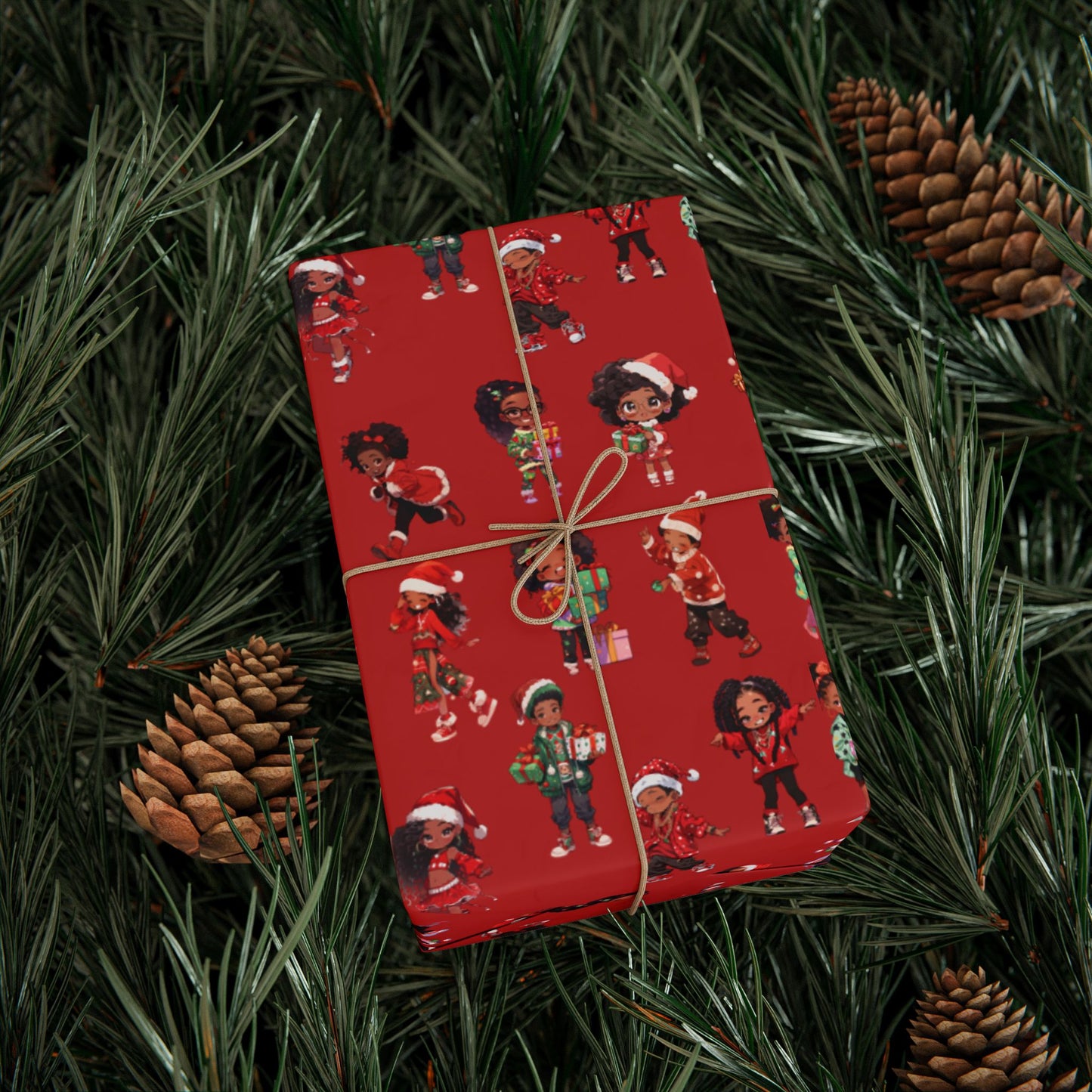 Afrocentric Holiday Paper, Cultural Christmas Wrapping Paper, Diverse Wrapping Paper, African American Christmas Wrapping Paper, Cultural Gift Wrap, Afrocentric Wrap, Children Christmas Wrapping Paper, Ethnic Gift Wrap