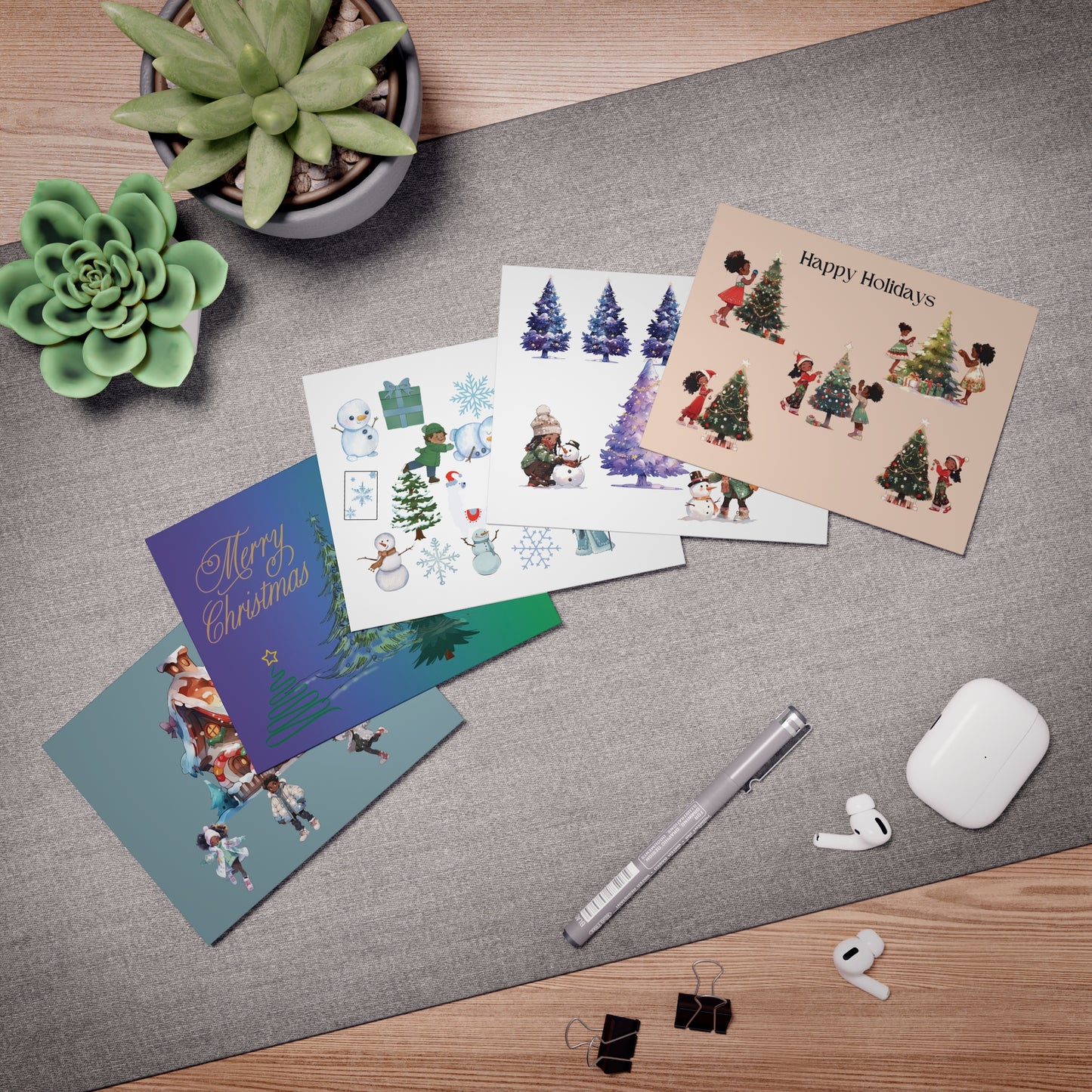 African American Christmas Greeting Cards, Multi-Design Greeting Cards, Multi Black Christmas Cards, Assorted Christmas Greeting Cards, African American Holiday Cards African American Christmas Cards, Black Season Greetings Cards