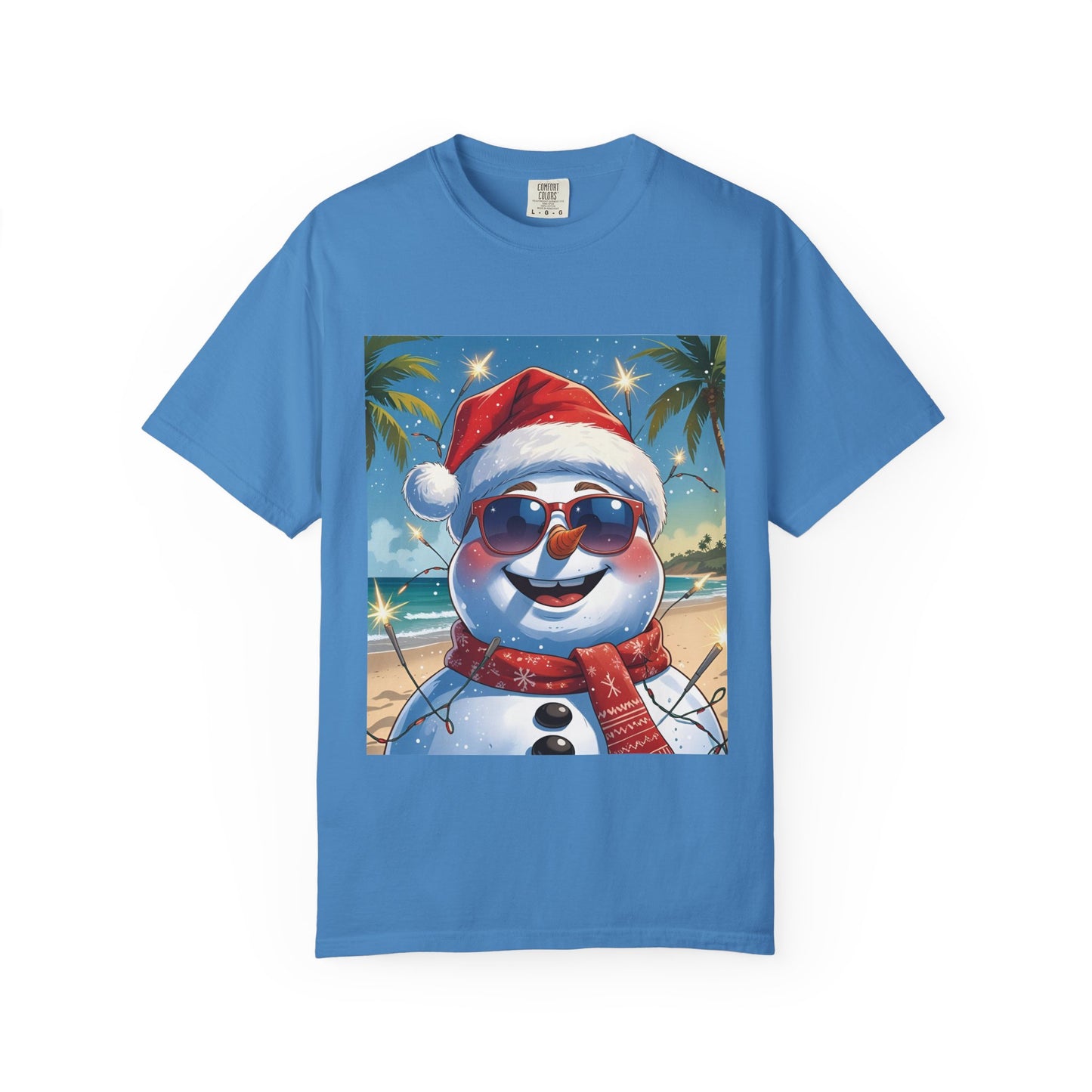 Beach Snowman Tee, Cool Snowman Summer Tee, Merry Snowman Beach Tee, Sunny Snowman Shirt, Snowman On Beach Tee, Snowman In Sunglasses Shirt, Snowman Summer Tee, Snowman In July Tee, Summer Xmas Tee,