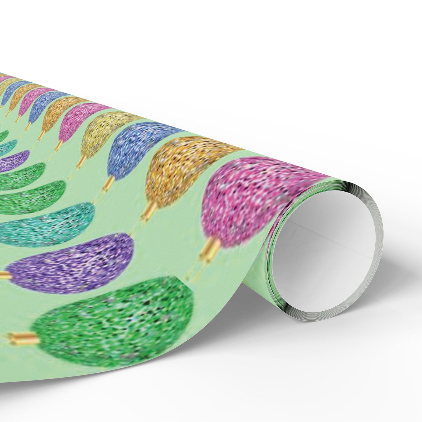 Christmas Bulb Wrapping Paper, Colorful Ornament Design Paper, Colorful Holiday Wrapping, Colorful Ornament Paper, Holiday Ornament Gift Wrap, Ornament Holiday Wrap, Ornament Wrap Paper, Merry Christmas Wrapping Paper