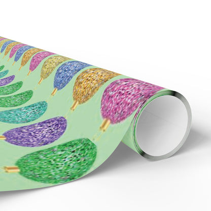 Christmas Bulb Wrapping Paper, Colorful Ornament Design Paper, Colorful Holiday Wrapping, Colorful Ornament Paper, Holiday Ornament Gift Wrap, Ornament Holiday Wrap, Ornament Wrap Paper, Merry Christmas Wrapping Paper