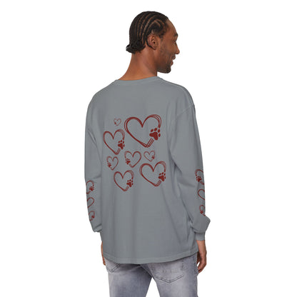 Coffee & Dog Lover Long Sleeve T-Shirt — 'Sweater Heart' Pet Mom Shirt