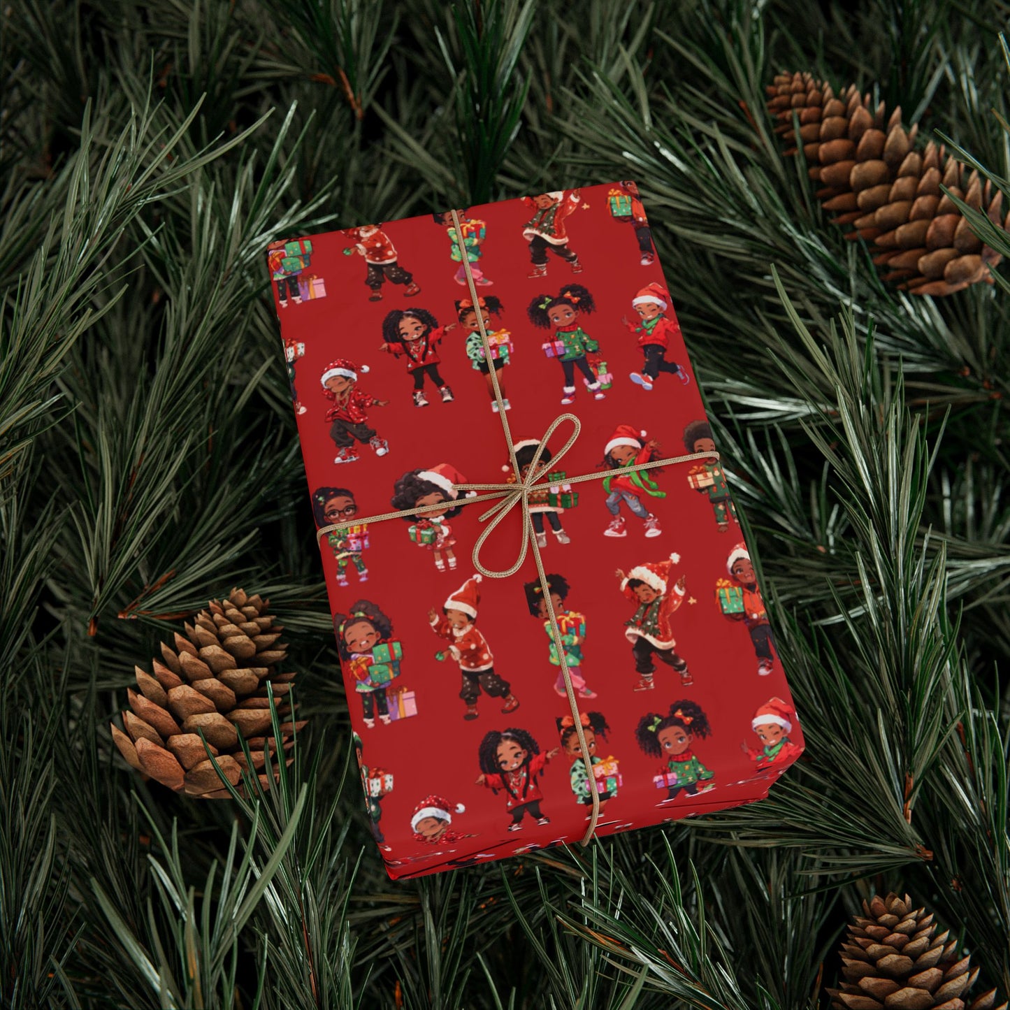 Afrocentric Holiday Paper, Cultural Christmas Wrapping Paper, Diverse Wrapping Paper, African American Christmas Wrapping Paper, Cultural Gift Wrap, Afrocentric Wrap, Children Christmas Wrapping Paper, Ethnic Gift Wrap